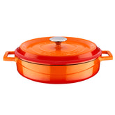 Round Orange Dutch Oven dia.11" h:2" 3.75 qt